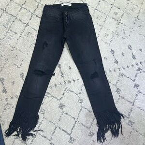 Distressed Black Jeans